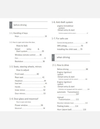 toyota fielder 2011-2012 owners manual in english